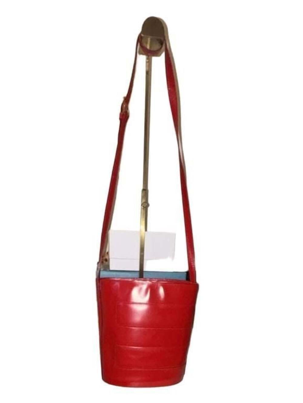 ETRO Red Leather Bucket Shoulder Bag